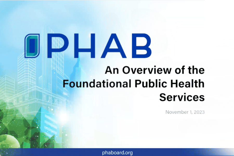 PHAB - An Overview of the Foundational Public Health Services