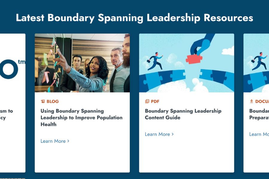 Latest Boundary Spanning Leadership Resources.