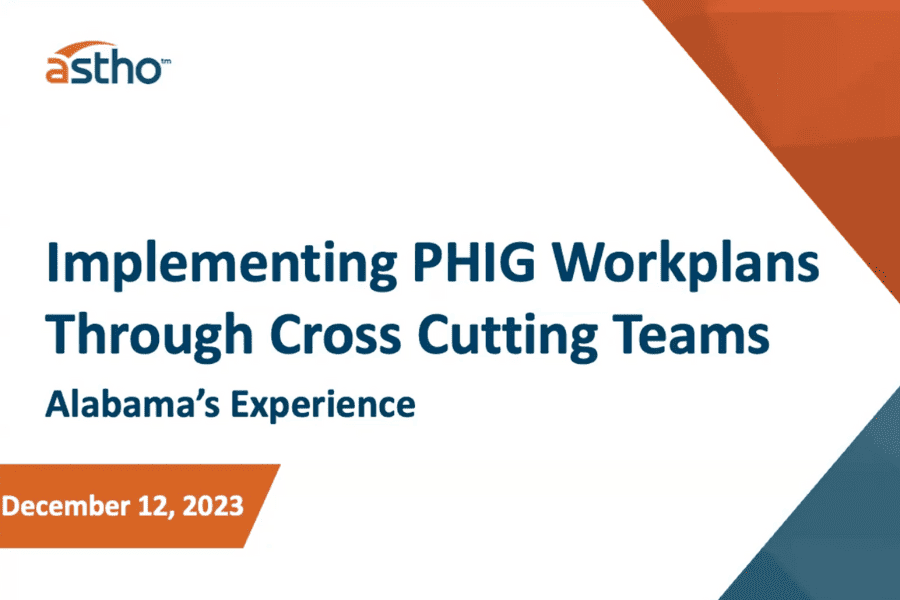 Implementing PHIG Workplans PowerPoint Slide