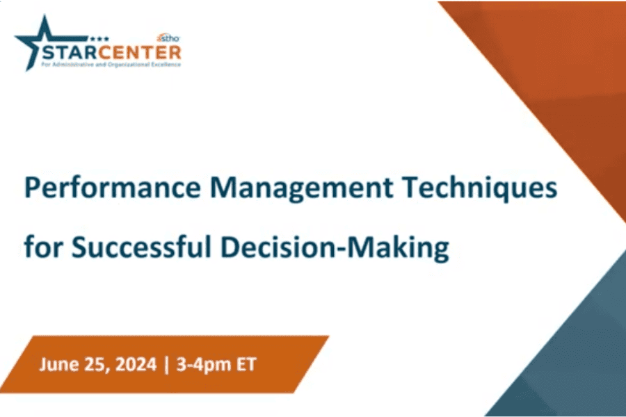 Youtube thumbnail that reads Performance Management Techniques for Successful Decision-Making